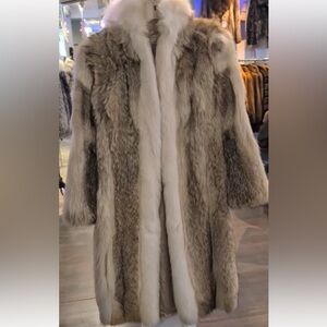 White Fox and Coyote Fur Coat